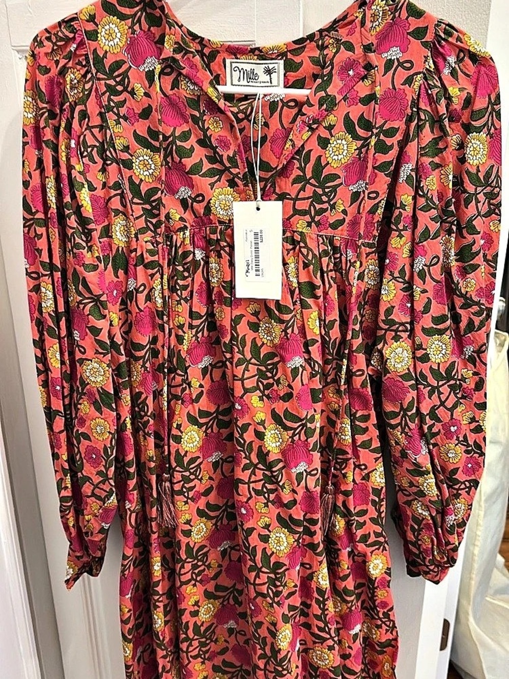 Floral Mini Dress in Pink & Black NWT
